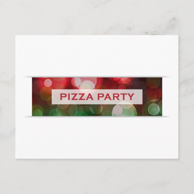 Postal pizza fiesta bokeh (Anverso)