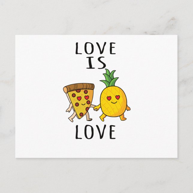 Postal Pizza Hawaii Piña Pizza Comida (Anverso)