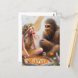 Postal Pizza Night Sasquatch y los hados