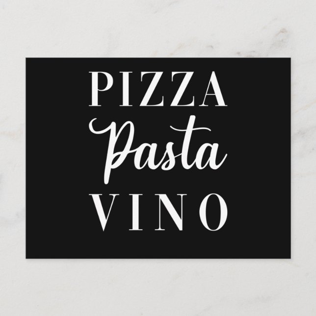 Postal Pizza Pasta Vino (Anverso)