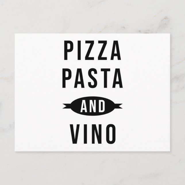 Postal Pizza Pasta Vino (Anverso)