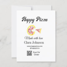 Pizza restaurante cafetería pizzería escaneo QR or