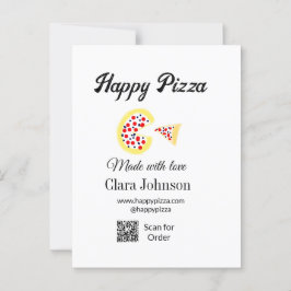 Postal Pizza restaurante cafetería pizzería escaneo QR or