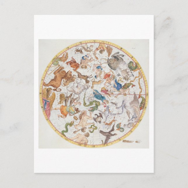 Postal Placa 26 de 'Atlas Coelestis', de John Flamsteed (Anverso)