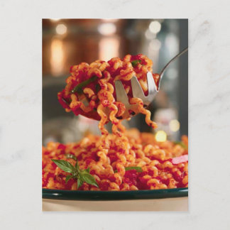POSTAL PLACA DE CENA POSTCARD PASTA