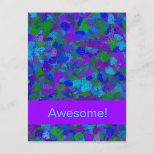 Postal Placa de color de pavo real