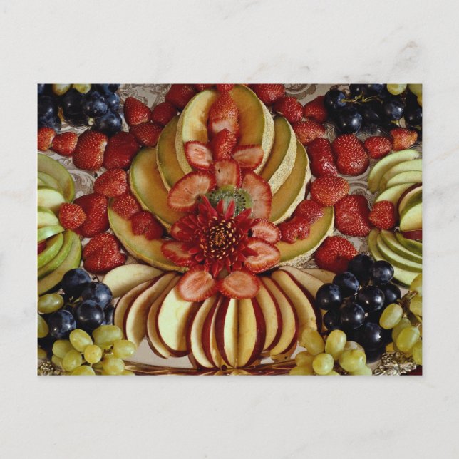 Postal Placa de fruta fresca (Anverso)