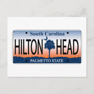 Postal Placa de licencia de HILTON HEAD