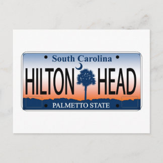 Postal Placa de licencia de HILTON HEAD