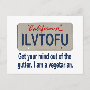 Postal Placa de licencia de ILVTOFU California