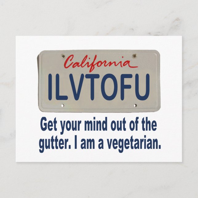 Postal Placa de licencia de ILVTOFU California (Anverso)