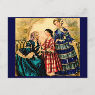 Postal Placa de moda francesa de 1852