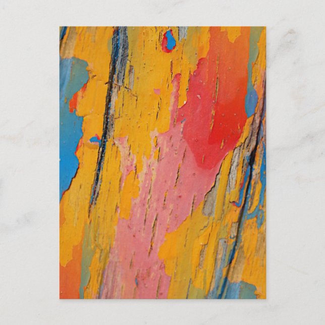 Postal Placa de pintura colorida (Anverso)