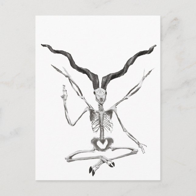 Postal Placa Esquelética de Baphomet (Anverso)