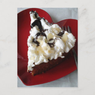 Postal Placa para el corazón de pasteles de chocolate