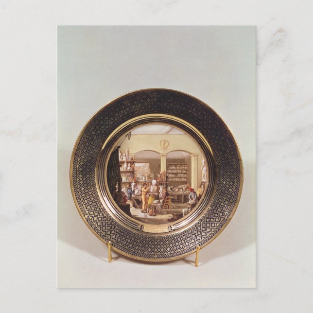 Postal Placa que representa el taller de Sevres (Anverso)
