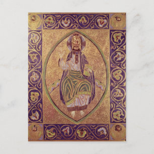 Postal Placa que representa la bendición de Cristo