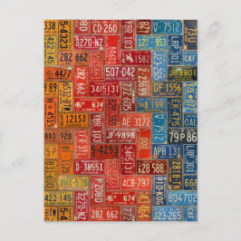 Postal Placas coloridas de los 50 estados