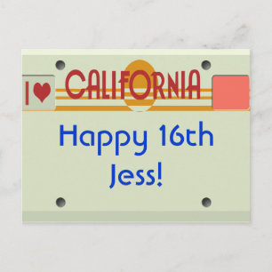 Postal Placas de California
