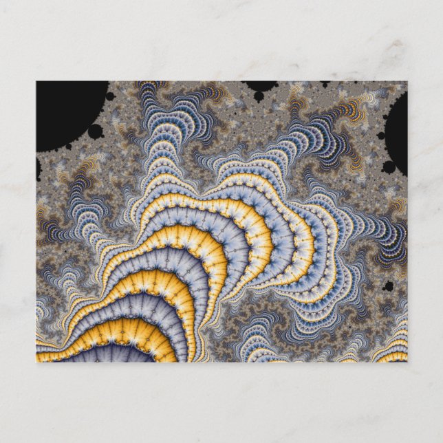 Postal Placas fractales - Fractal (Anverso)