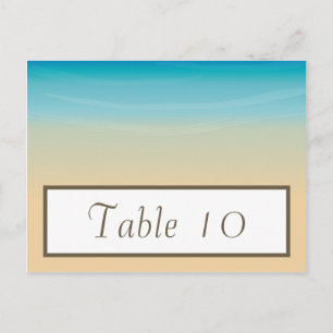 Postal Place Card Ocean Beach Shore Seashells Sa