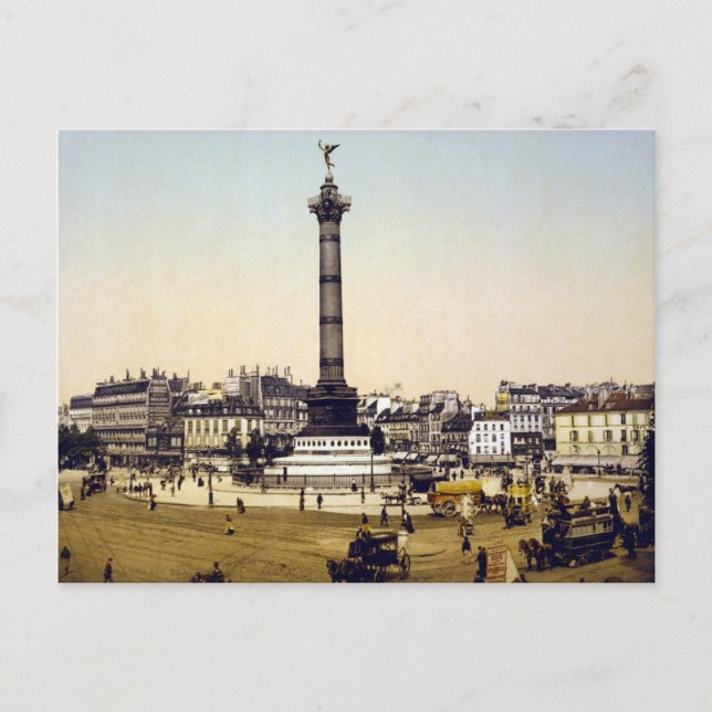 Postal Place de la Bastille, 1900, París (Anverso)