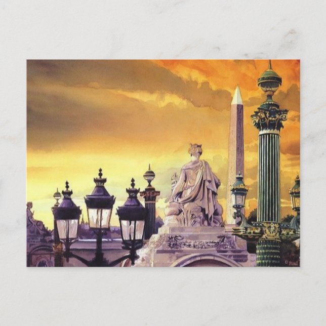 Postal "Place de la Concorde" (Anverso)