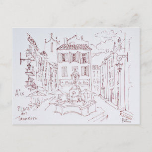 Postal Place des Tanneurs Aix en Provenza, Francia