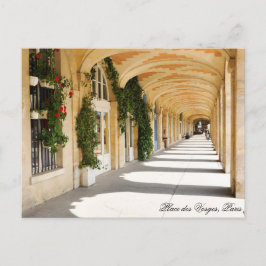 Postal Place des Vosges en París, Francia