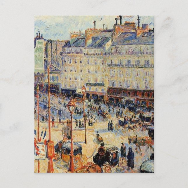 Postal Place du Havre, París por Camille Pissarro (Anverso)