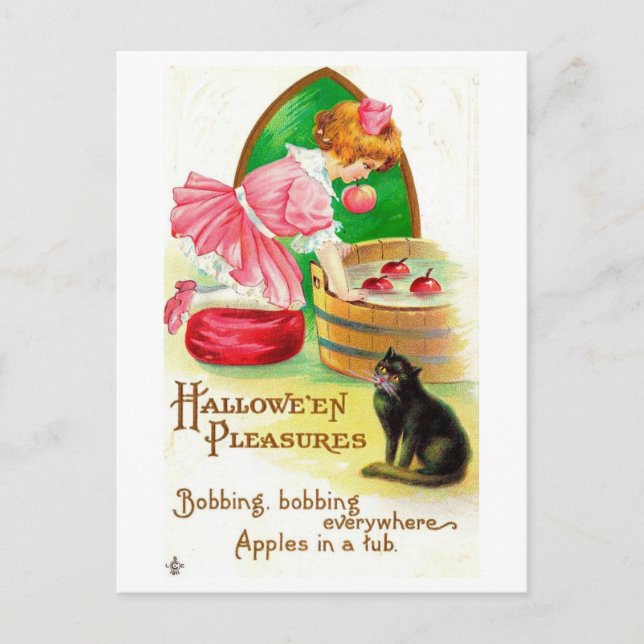 Postal Placer de Halloween, Vintage (Anverso)