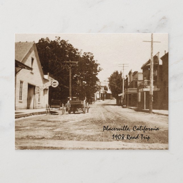 Postal Placerville CA 1908 (Anverso)
