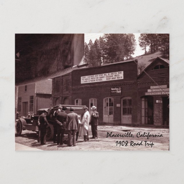 Postal Placerville, California1908 Road Trip (Anverso)