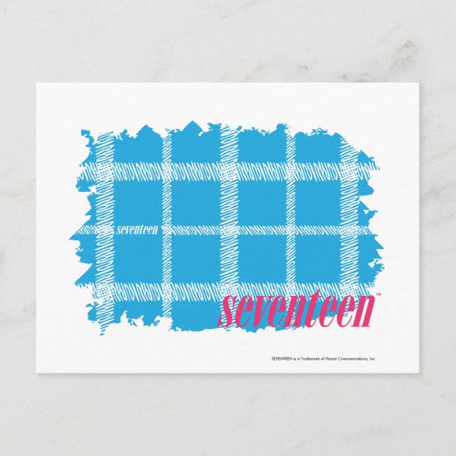 Postal Plaid Aqua 4 (Anverso)