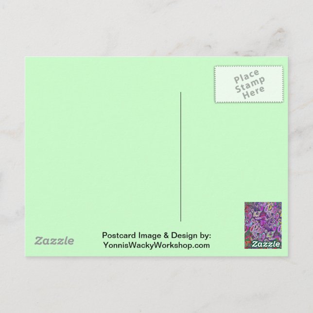 Postal Plain Paisley 4 (Reverso)