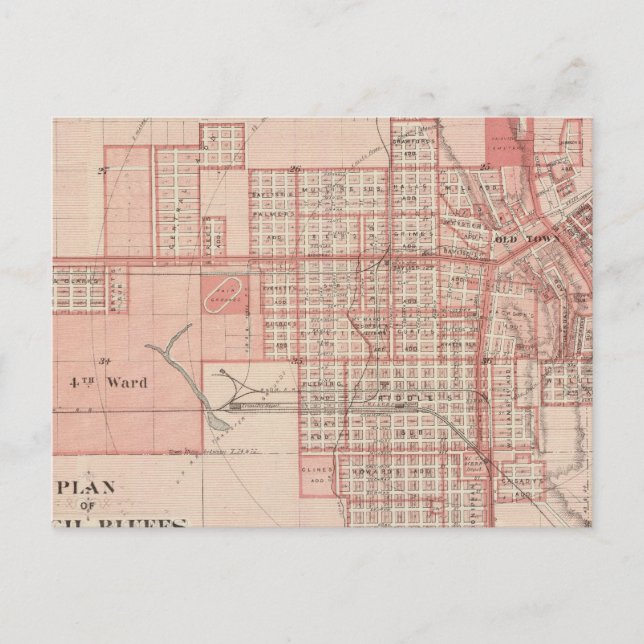 Postal Plan Bluffs del Consejo, Pottawattamie Co (Anverso)