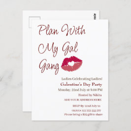 Postal Plan con mi pandilla de galentina personalizada