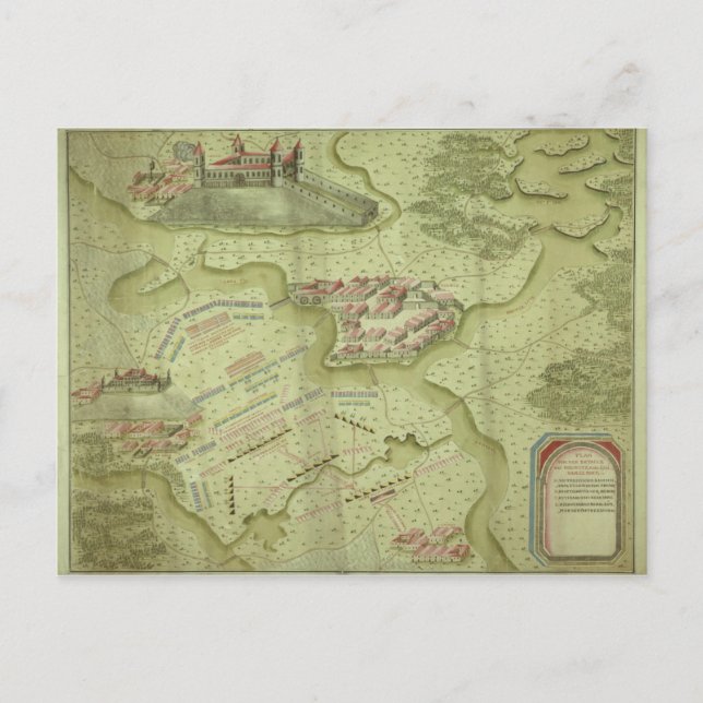 Postal Plan de batalla de Mollwitz (Anverso)