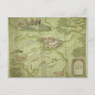 Postal Plan de batalla de Mollwitz