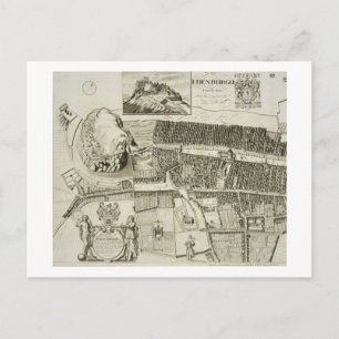 Postal Plan de Edimburgo, pub. por John Smith (c.1652-174