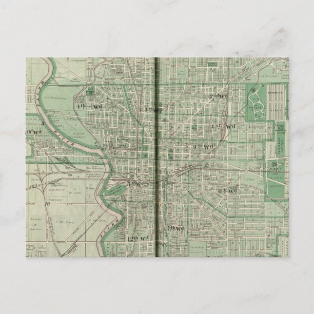 Postal Plan de Indianápolis (Anverso)