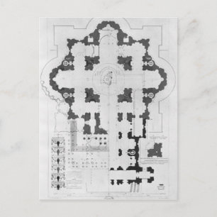 Postal Plan de la Basílica de San Pedro