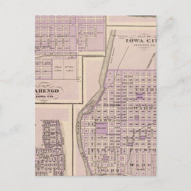 Postal Plan de la ciudad de Iowa, Plan de Marengo (Anverso)
