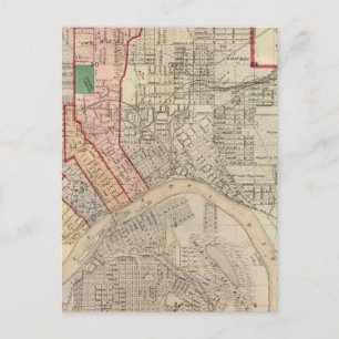 Postal Plan de la ciudad de San Pablo y sus alrededores