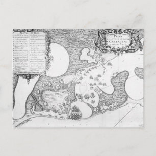 Postal Plan de la ciudad y puerto de Cartagena