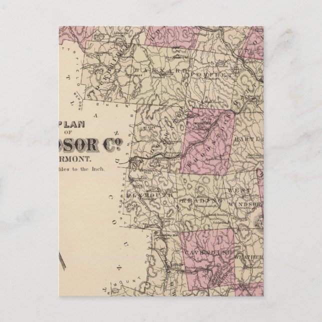 Postal Plan de la empresa Windsor en Vermont (Anverso)