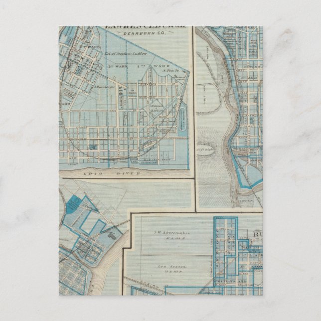 Postal Plan de Lawrenceburgh (Anverso)