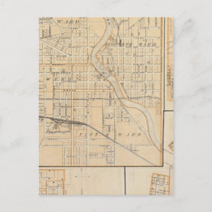 Postal Plan de plegado sur con Mishawaka