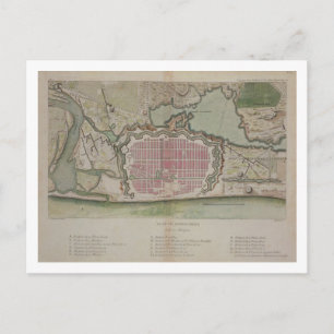 Postal Plan de Pondicherry, de 'Voyage aux Indes et la