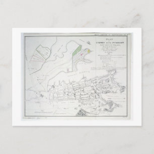 Postal Plan de Sydney con Pyrmont, Nueva Gales del Sur, l